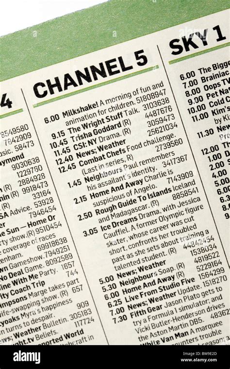 channel 5 listings|channel 5 listings today.